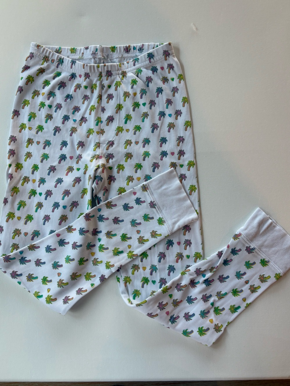 Roller Rabbit Girls Palm Tree Pajama Pants White Multicolor Size 8